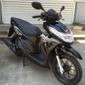 Gaten juridiske gass Scooter Moped 125cc svart 